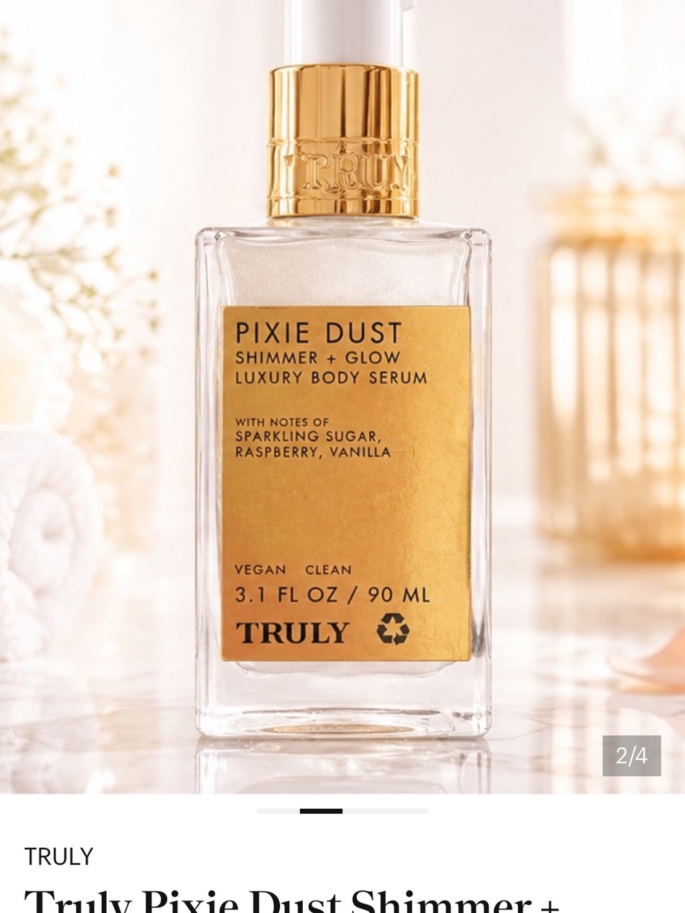 Truly Pixie Dust Shimmer + Glow Luxury Body Serum